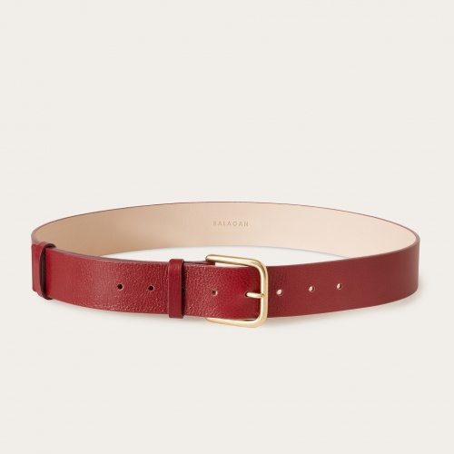 Wide belt with a buckle, lipstick #2216